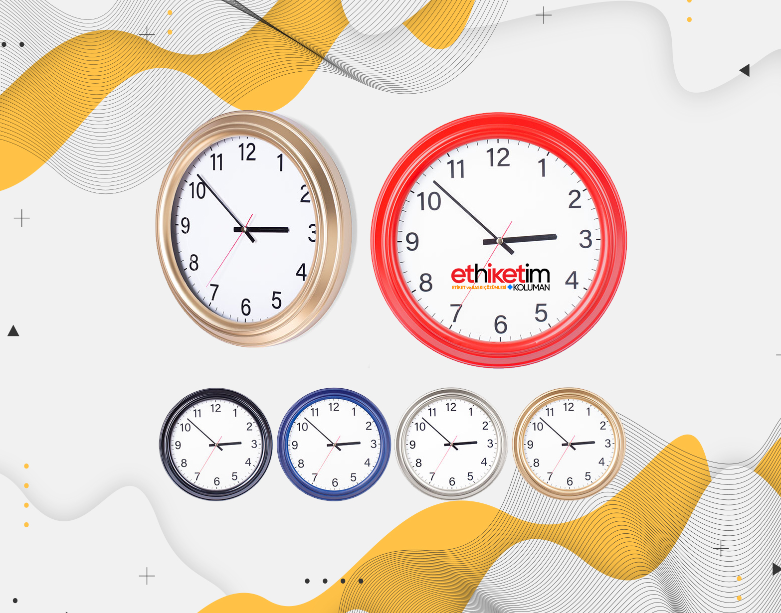 Plastik Baskılı Saatler